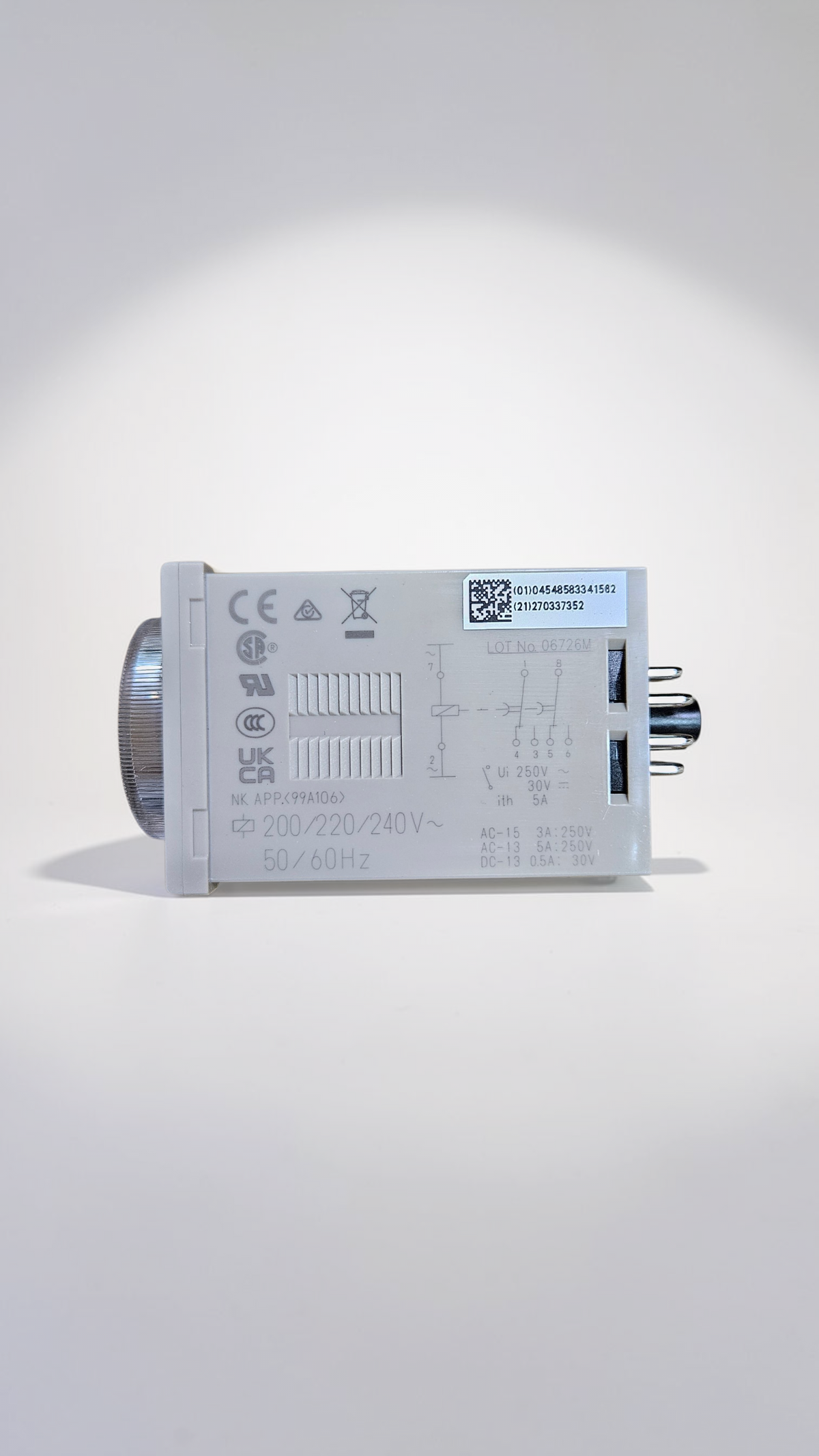 Omron H3CR-H8L, Off Delay Timer, 220-240VAC, 0.05 - 12S